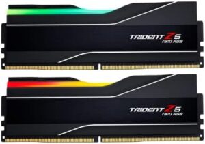 G.SKILL Trident Z5 Neo RGB Series (AMD Expo) DDR5 RAM 48GB (2x24GB) 6400MT/s CL32-39-39-102 1.35V Desktop Computer Memory UDIMM - Matte Black (F5-6400J3239F24GX2-TZ5NR)