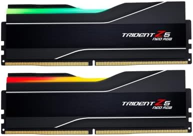 G.SKILL Trident Z5 Neo RGB Series (AMD Expo) DDR5 RAM 48GB (2x24GB) 6400MT/s CL32-39-39-102 1.35V Desktop Computer Memory UDIMM - Matte Black (F5-6400J3239F24GX2-TZ5NR)