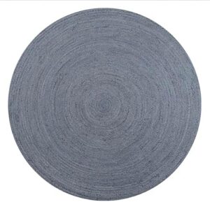 Round Handmade Area Rug | 100% Natural Jute | Kid/Pet Friendly | Easy to Care | Stylish Braided Texture for Home Decor, Living & Dining Room (4x4 feet)