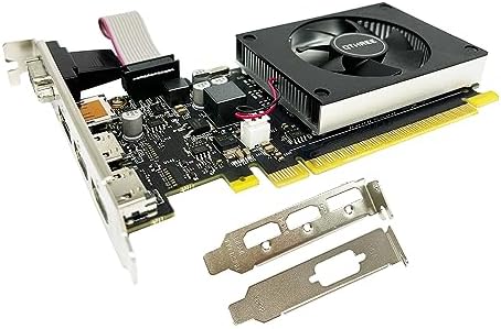 QTHREE GeForce GT 730 4GB DDR3 Low Profile Graphics Card, 2X HDMI, DP, VGA, PCI Express 2.0 x8,Gaming Video Card,Computer GPU for PC