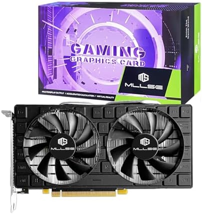 RX 580 8GB Graphics Card, 2048SP GDDR5 256 Bit GPU, PCIE 3.0 Gaming Video Card, Dual Fans Cooling, Gaming Card with HDMI/DP/DVI Ports, Desktop Graphics, GPU Video Card for Desktop Computer