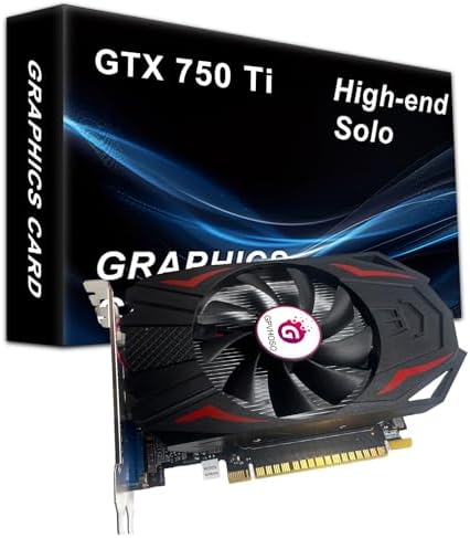 GTX 750Ti Graphics Card, 2GB GDDR5 128bit Direct X12 640SP Gaming Video Card, PCI Express 3.0x16 Interface, HDMI, DVI-D, VGA, Single Fan, Low Power GPU for Working Gaming