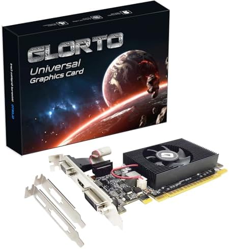GeForce GT 610 2G DDR3 Low Profile Graphics Card, PCI Express 1.1 x16, HDMI/VGA/DVI, Entry Level GPU for PC, SFF and HTPC, Compatible with Win11