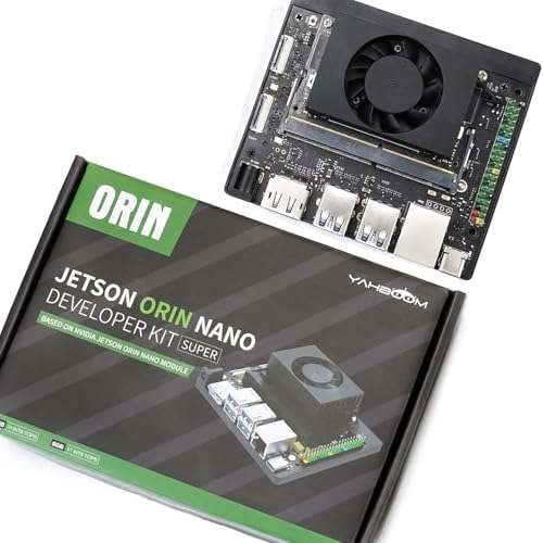 Yahboom Jetson Orin Nano 4GB Artificial Intelligence Computer Starter Development Kit with Acrylic Case ROS2 Programming (Orin Nano 4GB SUB Basis Kit)