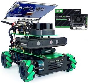Yahboom ROS2 Robot Jetson Orin Nano Super 4GB Lidar Mapping Navigation Mecanum Wheel Python Programming Learn Noetic Ubuntu (Superior Ver-with Orin Nano Super 4GB)