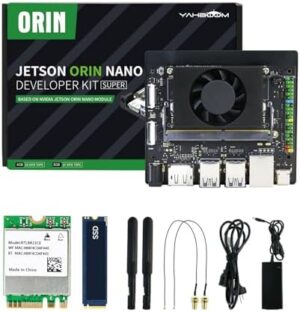 Yahboom Jetson Orin Nano 4GB RAM 34Tops Development Board Kit Support Super with 256GB SSD, Wireless Network Card, Power Supply (Orin Nano 4GB SUB Developer Kit)