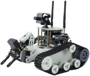 Yahboom DIY Programmable Project ROS Starter Tank Chassis Robot with AI Camera for Jetson Nano B01 Recognition Tracking OpenCV MediaPipe (Transbot-SE Without Nano)