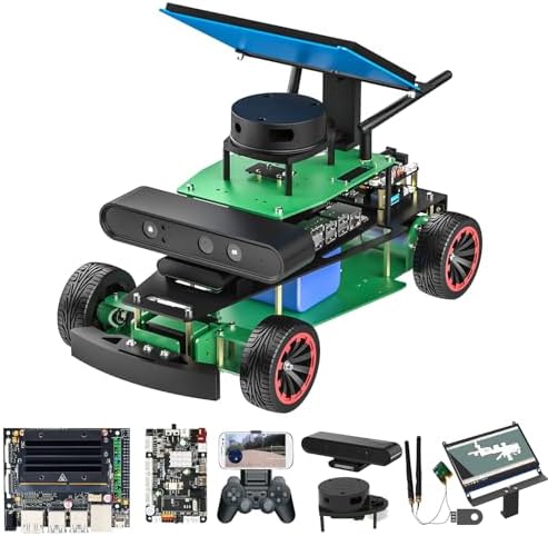 Yahboom Raspberry Pi Jetson Nano/Jetson Orin Nano Super AI Professionally Programmable Ackerman Steering Structure ROS2 Robot Kit for Adults (R2 Ultimate Ver with Nano)
