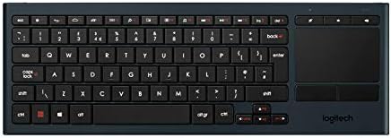Logitech K830 Illuminated Living-Room Keyboard with Built-in Touchpad – Easy-access Media Keys and Shortcut Keys for Windows or Android
