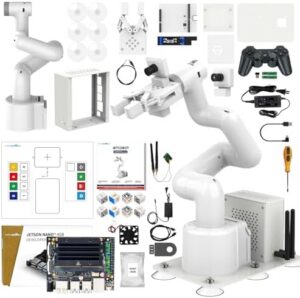 Yahboom Jetson Nano 4GB Collaborative Robot Arm Programmable ROS OpenCV for Mechanical Engineers, 7Dof with Adaptive Gripper