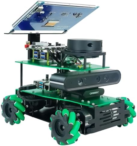 Yahboom ROS2 Robotic Kit for Jetson Nano 4GB Electronic Programming Learning Program Voice Interactive Control AIM8 Radar Touchscreen Mecanum Wheel Chassis