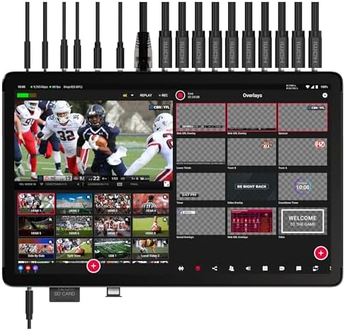 YoloLiv YoloBox Extreme, All-in-One 4K Live Video Streaming Equipment with 8 HDMI Inputs, Switcher Encoder Recorder Monitor for Facebook, YouTube, NDI, RTMP, SRT