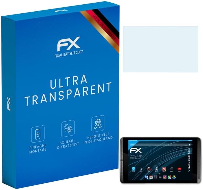 Screen Protection Film compatible with Nvidia Shield Tablet Screen Protector, ultra-clear FX Protective Film (2X)