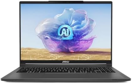 MSI Creator 16 AI Studio A1V Laptop (2024) | 16" 1920x1200 FHD+ | Core Ultra 9-185H - 1TB SSD Hard Drive - 64GB RAM - Nvidia GeForce RTX 4080 | 16 cores @ 5.1 GHz - 12GB GDDR6X Win 11 Pro Black