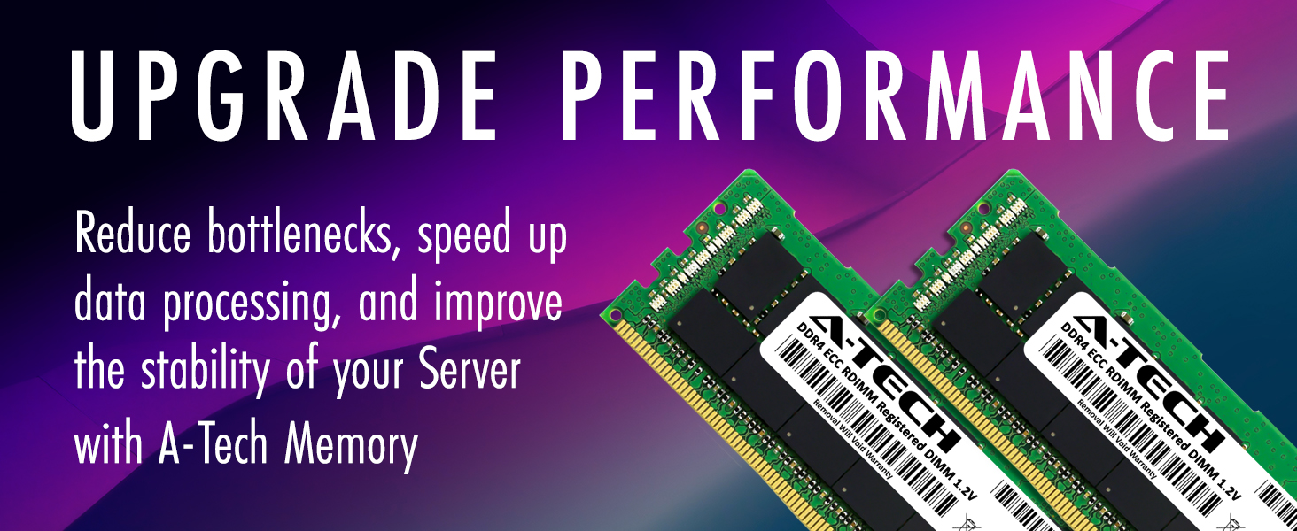 Reduce bottlenecks and improve the performance of your server with A-Tech DDR4 ECC RDIMM RAM
