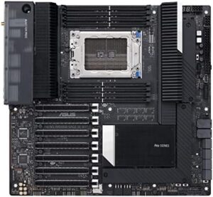 ASUS PRO WS WRX80E-SAGE SE WiFi II AMD WRX80 sWRX8 DDR4 4400 3X M2 USB3.2 WiFi 6E + BT 2 x 10Gbit LAN EATX 7 x PCIe 5.0 x16 Slot, 2048GB RAM Support, ASMB9-iKVM Remote Management