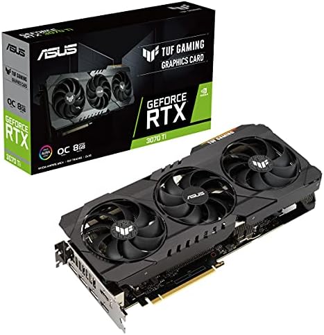 ASUS TUF Gaming NVIDIA GeForce RTX 3070 Ti OC Edition Graphics Card (PCIe 4.0, 8GB GDDR6X, HDMI 2.1, DisplayPort 1.4a, Dual Ball Fan Bearings, Military-Grade Certification, GPU Tweak II) (Renewed)