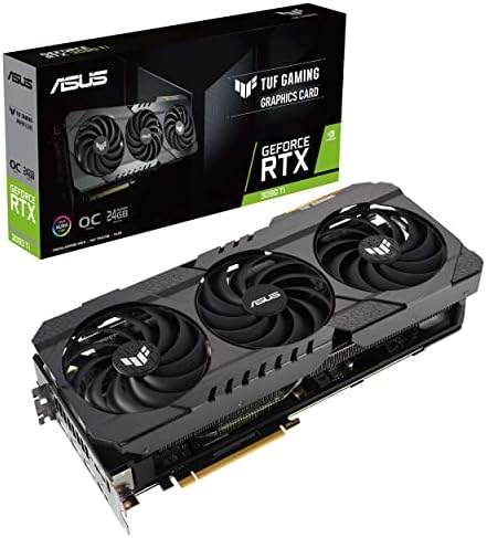 ASUS TUF Gaming NVIDIA GeForce RTX 3090 Ti OC Edition Graphics Card (PCIe 4.0, 24GB GDDR6X, HDMI 2.1, DisplayPort 1.4a, Dual Ball Fan Bearings, Military-Grade Certification, GPU Tweak) (Renewed)