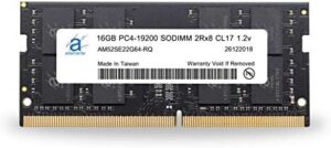 Adamanta 16GB (1x16GB) Compatible for HP 14-cm0xxx (AMD Ryzen and A9 Processors) Laptop DDR4 2400MHz PC4-19200 SODIMM 2Rx8 CL17 1.2v Notebook Memory Module Upgrade RAM