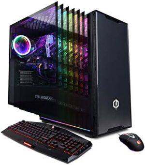 CyberpowerPC Gamer Supreme Liquid Cool Gaming PC, Intel Core i7-9700K 3.6GHz, NVIDIA GeForce RTX 2070 Super 8GB, 16GB DDR4, 240GB SSD, 2TB HDD, WiFi Ready & Win 10 Home (SLC10340CPGV2, Black)