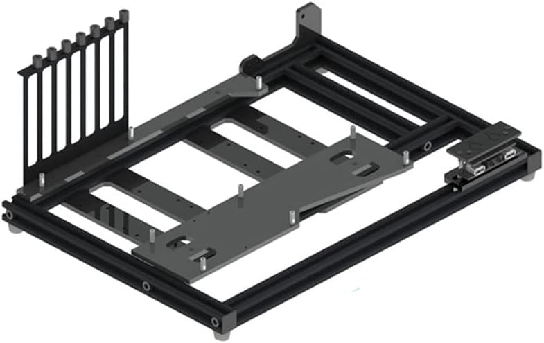 EDIY Stackable PC Case Test Bench Open Air Computer Case for EATX Motherboard Aluminum Bracket DIY Bare Frame EATX Chassis Support Intel AMD Graphics Card
