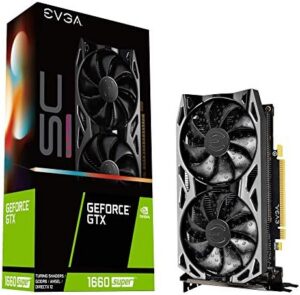 EVGA 06G-P4-1068-KR GeForce GTX 1660 Super Sc Ultra Gaming, 6GB GDDR6, Dual Fan, Metal Backplate