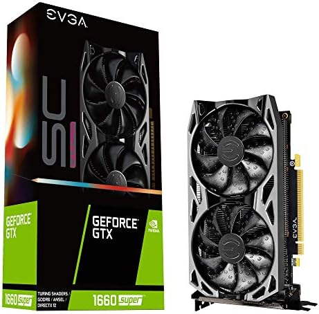 EVGA 06G-P4-1068-KR GeForce GTX 1660 Super Sc Ultra Gaming, 6GB GDDR6, Dual Fan, Metal Backplate