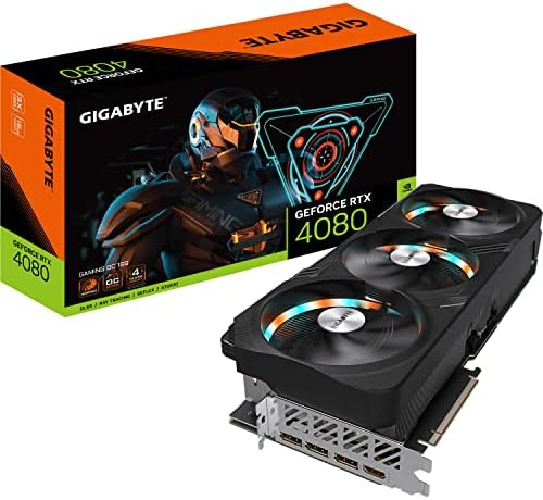 GIGABYTE GeForce RTX 4080 Gaming OC 16GB Graphics Card - 16GB DDR6X, 192bit, PCI-E 4.0, Core 2535Mhz, RGB, Anti-sag Bracket, DP 1.4, HDMI 2.1a, NVIDIA DLSS 3, GV-N4080GAMING OC-16GD