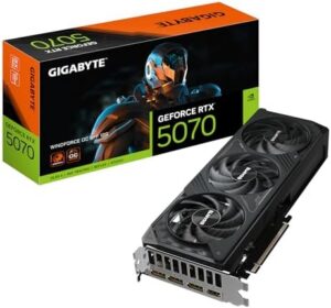 GIGABYTE GeForce RTX 5070 WINDFORCE OC SFF 12G Graphics Card - 16 GB GDDR7, 256 Bits, PCI-E 5.0, 2542 MHz Core Clock, 3 x DP 2.1a, 1 x HDMI 2.1b, NVIDIA DLSS 4, GV-N5070WF3OC-12GD