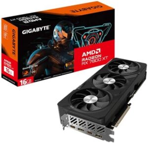GIGABYTE Radeon RX 7800 XT Gaming OC 16GB Graphics Card - 16GB GDDR6 256-bit, Windforce Cooling System, Metal Back Plate, DP 2.1, HDMI 2.1, AMD RDNA 3 Architecture, GV-R78XTGAMING OC-16GD