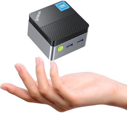 GMKtec Mini PC N97 Preinstalled Windows 11 Pro, G5 Micro Desktop Computer, 12th Gen Intel Alder Lake N97 (up to 3.60GHz) 12GB DDR5 256GB Hard Drive for Business, School, Office