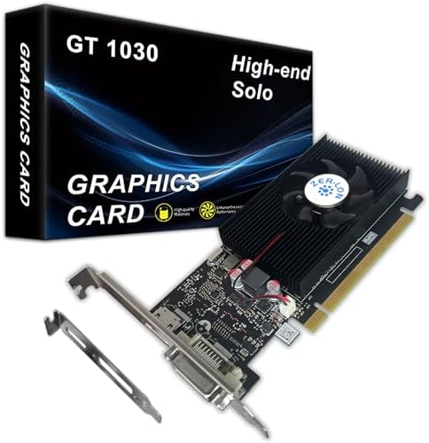 GeForce GT 1030 4G Low Profile Graphics Card, GDDR4 64Bit, HDMI/DVI Ports Support DirectX 12 Computer Gaming Video Card, Desktop GPU, Support 4K
