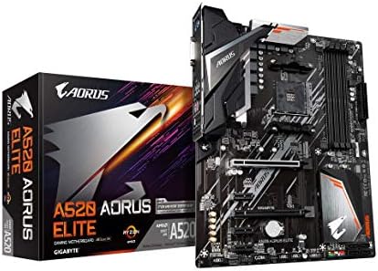 Gigabyte A520 AORUS Elite (AM4/AMD/ A520/ ATX/M.2/SATA 6Gb/s/USB 3.2 Gen 2/Realtek GbE LAN/Motherboard)