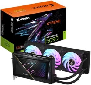Gigabyte AORUS GeForce RTX 5090 Xtreme WATERFORCE 32G Graphics Card - 32 GB GDDR7, 512 Bits, PCI-E 5.0, 2655 MHz Core Frequency, 3 x DP 2.1a, 1 x HDMI 2.1b, NVIDIA DLSS 4, GV-N5090AORUSX W-32GD