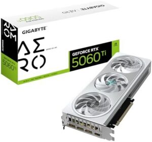 Gigabyte GeForce RTX 5060 Ti AERO OC 8G Graphics Card - 8GB GDDR7, 128bit, PCI-E 5.0, 2647MHz Core Clock, 3 x DisplayPort, 1 x HDMI, GV-N506TAERO OC-8GD
