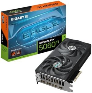 Gigabyte GeForce RTX 5060 Ti Eagle OC 16G Graphics Card - 16GB GDDR7, 128 Bit, PCI-E 5.0, 2617MHz Core Frequency, 3 x DisplayPort, 1 x HDMI, GV-N506TEAGLE OC-16GD