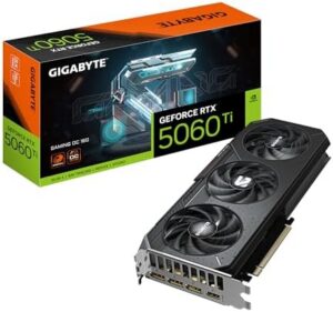Gigabyte GeForce RTX 5060 Ti Gaming OC 16G Graphics Card - 16GB GDDR7, 128 Bit, PCI-E 5.0, 2647MHz Core Frequency, 3 x DisplayPort, 1 x HDMI, GV-N506TGAMING OC-16GD