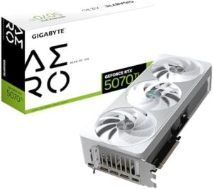 Gigabyte GeForce RTX 5070 Ti AERO OC 16G Graphics Card - 16GB GDDR7, 256bit, PCI-E 5.0, 2588 MHz Core Clock, 3 x DP 2.1a, 1 x HDMI 2.1b, NVIDIA DLSS 4, GV-N507TAERO OC-16GD