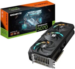 Gigabyte GeForce RTX 5070 Ti Gaming OC 16G Graphics Card - 16GB GDDR7, 256 Bit, PCI-E 5.0, 2588 MHz Core Clock, 3 x DP 2.1a, 1 x HDMI 2.1b, NVIDIA DLSS 4, GV-N507TGAMING OC-16GD