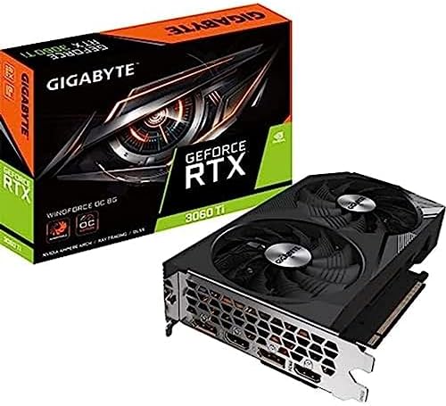 Gigabyte RTX 3060 Ti WINDFORCE OC 8GB Graphics Card, GV-N306TWF2OC-8GD