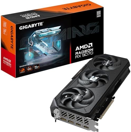 Gigabyte Radeon RX 9070 Gaming OC 16G Graphics Card - 16GB GDDR6, 256bit, PCI-E 5.0, 2700 MHz Core Clock, 2 x DisplayPort, 2 x HDMI, GV-R9070GAMING OC-16GD