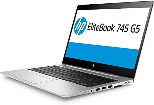 HP EliteBook 745 G5 14"" Laptop, AMD Ryzen 7 Pro, 16GB RAM, 256GB SSD, Win10 Pro, Silver (Renewed)