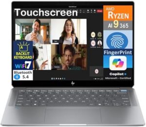 HP OmniBook Ultra AI Powered Laptop 14.0" Touchscreen IPS 2.2K Display (AMD Ryzen AI 9 365, 32GB LPDDR5X, 1TB SSD, Backlit KB, Fingerprint, 2 Thunderbolt 4, WiFi 7, Webcam, Bluetooth 5.4, Win 11 Home)