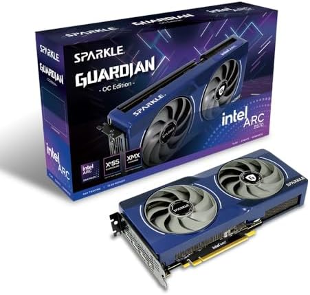 Intel Arc B570 Guardian OC Graphics Card, 10GB GDDR6, Torn Cooling 2.0, Axial Fan, Breathing Light, Metal Backplate, SB570G-10GOC