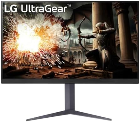 LG Ultragear™ 32GS75Q-B.AEU 32" Gaming PC Monitor - IPS Panel QHD Resolution (2560 x 1440), 1ms 180Hz, DisplayHDR™ 400, sRGB99% (CIE1931), AMD FreeSync, NVIDIA G-Sync Compatible