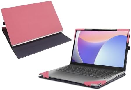 Laptop Case for Lenovo IdeaPad Slim 3 15ITN9 (15″ Intel) [not Compatible with Any Other Model] 2 in 1 PU Leather Inside Pocket Cover (Pink)