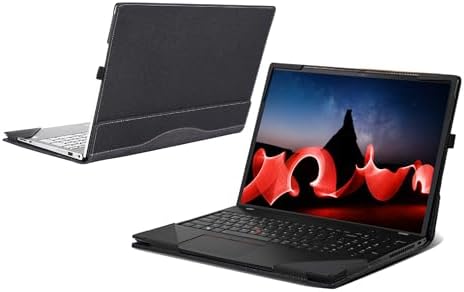 Laptop Case for Lenovo ThinkPad L16 Gen1（AMD） Laptop [not Compatible with Any Other Model] ，ThinkPad L16 Gen1（lntel） 2 in 1 PU Leather Inside Pocket Cover (Dark Gray)