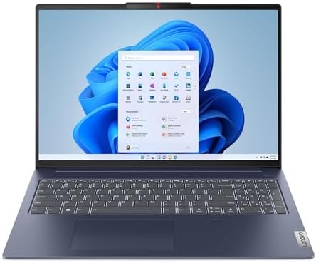 Lenovo IdeaPad Slim 5 Laptop, 2024, 16" 1920 x 1200 Touch, AMD Ryzen 5 8645HS 6-Core, 16GB LPDDR5, 512GB SSD, Windows 11 Home, Backlit Keyboard, Wi-Fi 6, Bluetooth 5.1, 1080p FHD Camera, Abyss Blue