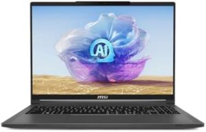 MSI Creator 16 AI Studio A1V Laptop (2024) | 16" 2560x1600 QHD+ | Core Ultra 9-185H - 1TB SSD Hard Drive - 64GB RAM - Nvidia GeForce RTX 4080 | 16 cores @ 5.1 GHz - 12GB GDDR6X Win 11 Pro Black