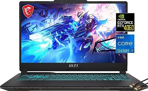MSI Cyborg 15.6" FHD 144Hz Gaming Laptop |Intel 10Cores i7-12650H | NVIDIA GEFORCE RTX 4060 | 4800MHz DDR5 RAM | Windows11 Home | w/HDMI (32GB DDR5 RAM | 2TB PCIe SSD)